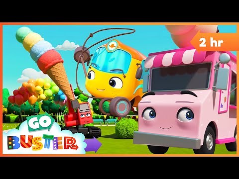 Buster and the Giant Ice Cream🍦🚍 | Go Buster - Bus Cartoons & Kids Stories