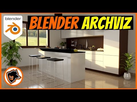 Create a KITCHEN in BLENDER with ARCHIPACK PRO (Island Version)