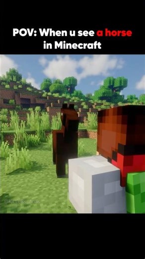 POV: Horses in Minecraft 🐴 #shorts