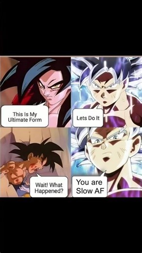 Goku ssj4 vs ultra instinct🥵📊#goku#anime#shorts