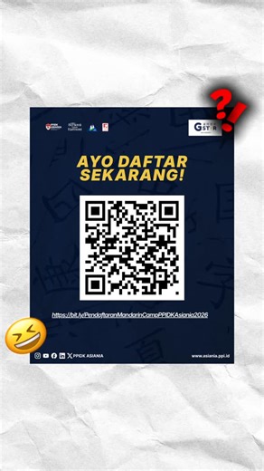 PPI Dunia Kawasan Asia-Oseania on Instagram: "🔥 Waktunya Upgrade Skill Bahasa Mandarin Kamu! 🔥 Yuk upgrade skill bahasa kamu dengan belajar bahasa bareng di PPDIK Asiania Language Camp 2026! Program spesial dari Direktorat Pendidikan Bidang Kebudayaan dan Keagamaan PPIDK Asia Oseania 2025/2026! Mengawali tahun yang baru, kita akan berjumpa di Mandarin Camp dengan tema: ✨ “Ni Hao Corner: Mandarin for Daily Life” ✨ Apa keuntungan gabung di kelas ini? 🗣️ Belajar Percakapan Aktif – Materi langsun