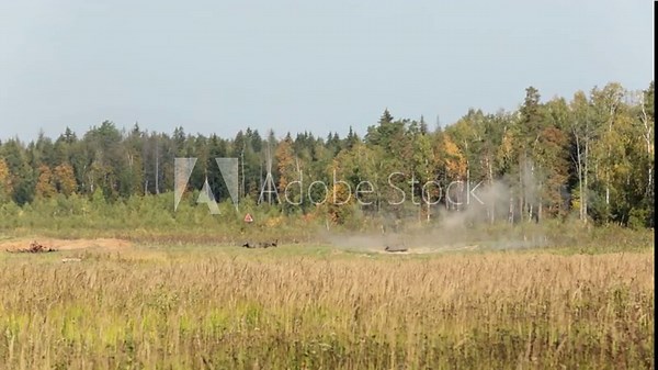 Explosions of mortar shells at the landfill