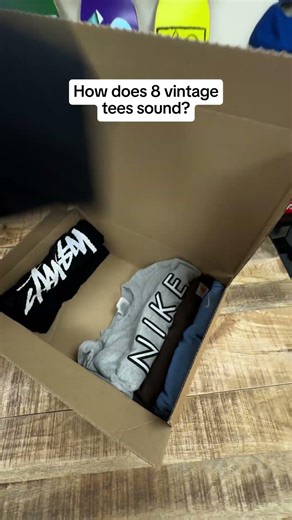 🔥📦 T-SHIRT GAMBLE BOX — £65 for up to 8 Vintage Tees?! 😳👕 #vintagemysterybox #streetwear