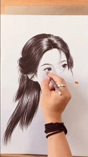 Girl Drawing #drawing #charcoaldrawingtutorial #girlfacedrawingpencil #girldrawing #portraitdrawing