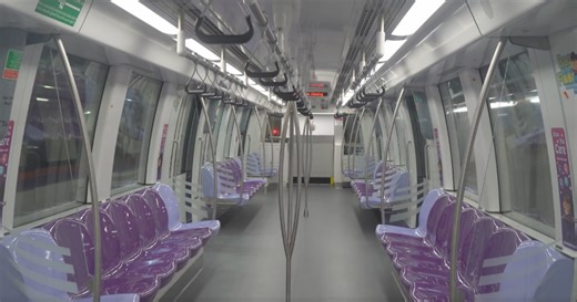 1st upgraded North East Line train with newly refurbished interior enters service on Feb. 28