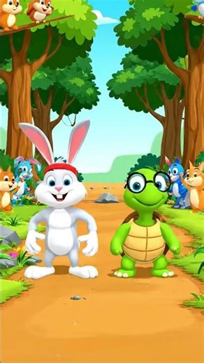 Turtle vs Rabbit: The Rematch 🐢🐇✨ #shorts