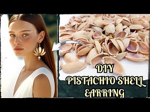 DIY Pistachio shell earrings | Easy sustainable jewelry tutorial | pista shell craft idea | Ep 154