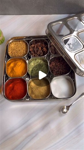 Nidhi Khosla on Instagram: "Avias Stainless Steel Spice Boxes are remarkable culinary companions that are unique and versatile storage solutions for your various needs. Crafted with precision and designed to seamlessly adapt to different roles, our steel spice box isn’t just limited to spices, it also transforms into a stylish dry fruit box, masala dabba, & sweet box enhancing both your kitchen and dining experiences. Get Kitchen gifts, Marriage gifts, Birthday gifts, Anniversary gifts, Housewar