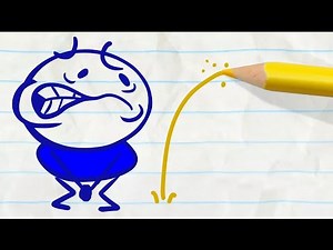 "Pencilmate Needs The Bathroom!" | Pencilmation Cartoons!
