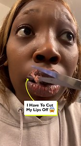 My lips are peeling off, I have to cut them with scissors 😱 | Four Nine Looks