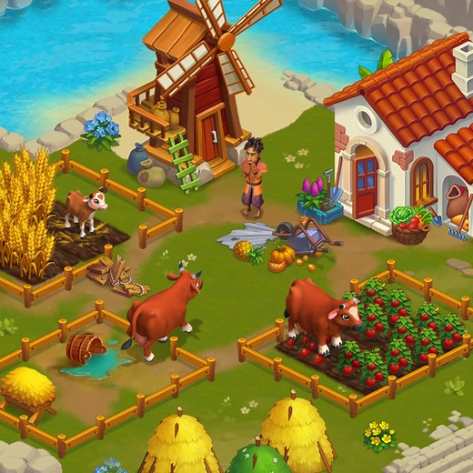 Escape to a tropical paradise! Build your dream farm on a stunning island 🌴 Play for free and start your adventure now! | Papaya Game