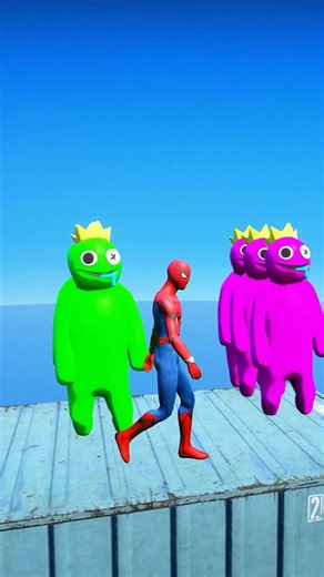 GTA 5 Epic Water Ragdolls Spiderman vs FRIEND Jumps/Fails Ep.594 #shorts