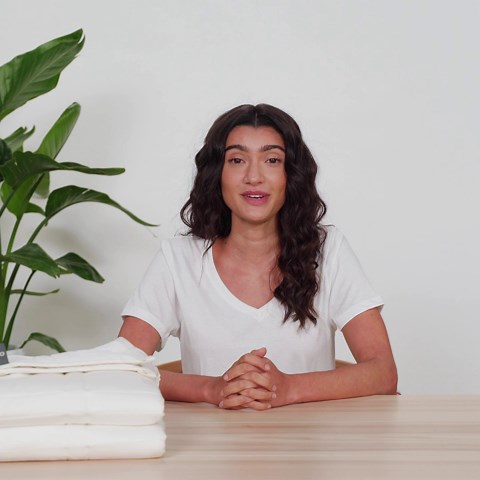 Baloo Weighted Blanket for Adults 12 lb Throw (Pebble White, 42"x72") | Cool & 100% Cotton | Machine Washable & Dryer Safe | Glass Microbead Fill