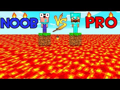 NOOB vs PRO in MINECRAFT LAVA WORLD