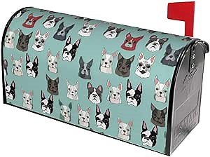 Dog Paws Puppy Animal Pets Mailbox Covers Magnetic Post Box Cover Wraps Large Size 25.5x21 Inches for Garden Yard Décor