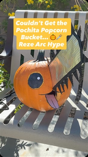 OtakuPop on Instagram: "When you can’t get the Pochita popcorn bucket at the theater… You make your own. 🎃⚙️ Reze Arc is finally here, and I had to celebrate Chainsaw Man style! So here’s my DIY Pochita Pumpkin, built for Halloween and movie night. 🍿👻 He might not hold popcorn, but he’s got all the devilish charm. 😈✨ #ChainsawMan #RezeArc #BombGirl #ChainsawManMovie #Pochita #PochitaPumpkin #PopcornBucket #AnimeHalloween #OtakuPop #PumpkinDIY #AnimeLover #Halloween2025 #spookyseason"