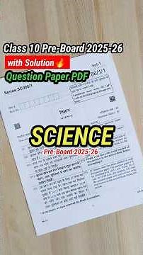 😱CLASS 10 Pre-Board Science Question paper 2025-26🔥|| Pre-Board Class 10 Question Bank PDF 2025-26