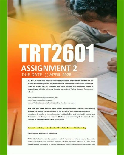 TRT2601 Assignment 2 2025 Due April 2025216
