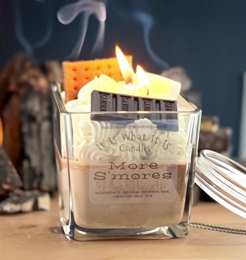 Did you know… 👀🕯 FACT: Drafts matter! Burning your candle near fans, vents, or open windows can cause uneven melting and excess smoke. For the best burn, keep candles in a calm, draft-free space. 🔥 More candle wisdom every Wednesday 😏 #WisdomWednesday #ItIsWhatItIsCandles #CandleTips #DessertCandles #SmallBusiness