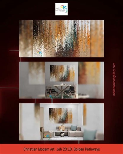 Christian Modern Art. Job 23:10. Golden Pathways