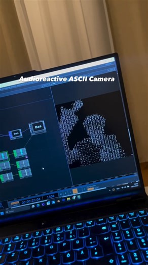 Camera ASCII phản ứng theo âm thanh, được tạo bằng TouchDesigner. Cre: 303-mtl. | Code toàn bug