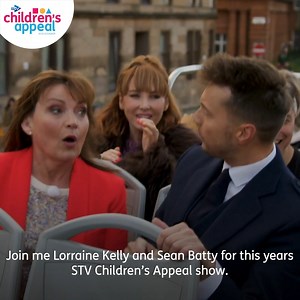 朗 Lorraine Kelly and Sean Batty are your wonderful hosts for this years STV Children's Appeal show! Plus some special surprise guests.... Make sure you tune in tomorrow at 9pm on STV | STV | Facebook