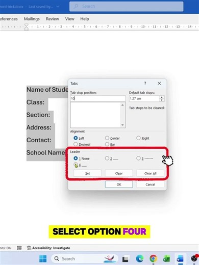 How to add the exact line in Ms word tips and tricks #computer #cpu #instagram #reelviral #tips