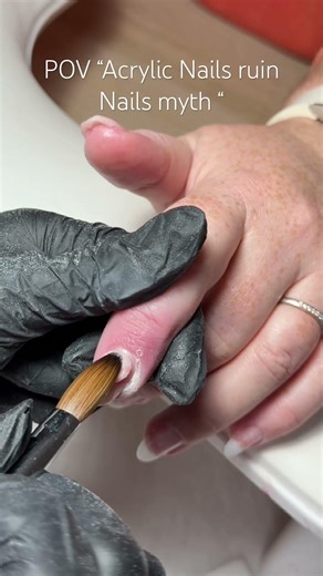 Acrylic nails ruin nails myth #acrylicnails #acrylicnailstutorial #acrylicnailsdesign #nails