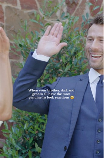 Two of the greatest families of all time, happy to be their friend 🥹❤️ @Leslie Powell #weddingvideographer #firstlook #fatherdaughter #brothersister