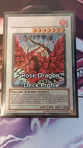 Yu-Gi-Oh Rose Dragon Deck Profile