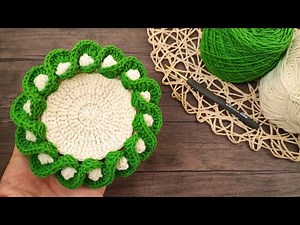 🌸 Flower Crochet Coaster (Coaster Crochet for Beginners) | Çiçek Tığ Altlığı