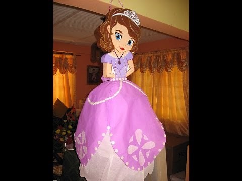 como hacer una piñata de princesa