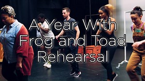 Rehearsals for A Year with Frog and Toad are hopping right along 🐸 Check out this special sneak peek of our opening number ⬇️, then buy your tickets here: https://imaginationstage.org/on-our-stages/a-year-with-frog-and-toad/ #FrogAndToad #AYearWithFrogAndToad #DMVKids #DMVKidsActivities #TheatreForYoungAudiences #DMVTheatre #Theatre #musicaltheatre Video description: Cast members dance behind the words "A Year with Frog and Toad Rehearsal." Quincy " (dark-skinned, male-presenting) winks at the 