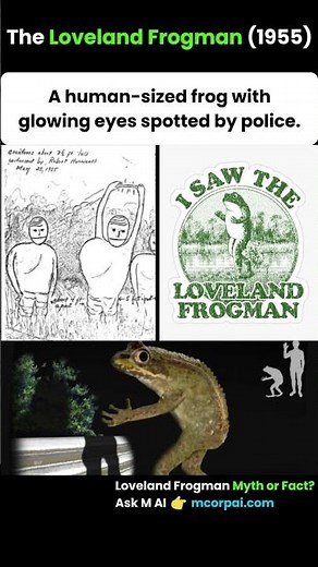 1955 Loveland Frogman – Human-Sized Creature Spotted 🐸🌌 #mai #mcorpai #lovelandfrogman