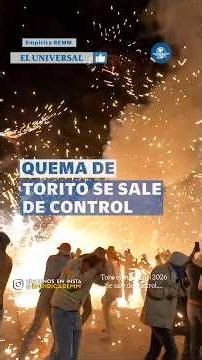 Torito de pirotecnia se sale de control y deja 21 lesionados en Veracruz #shorts