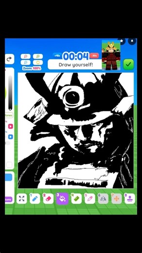 Draw me วาดsamurai #roblox #วาดรูป #anime #อนิเมะ #มังงะ #art