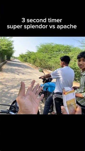 3 second timer super splendor vs apache #shortvideos #shorts #trending #viral #short