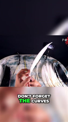 Mastering Feather Crafts: Precise Cutting & Perfect Curves! #shorts