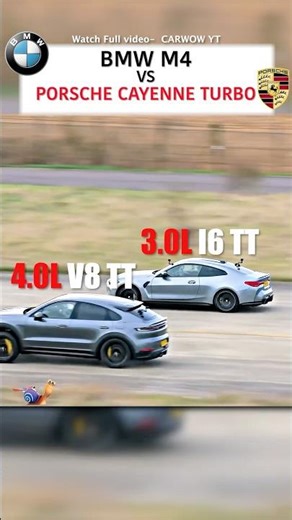 BMW M4 vs Porsche Cayenne Turbo: DRAG RACE