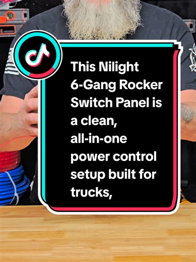 Nilight 6-Gang Rocker Switch Panel for Organized Power Control