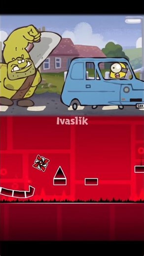 Shrek Chasing Minion Speed Animation x Geometry Dash #animation #minion #memes #cartoon