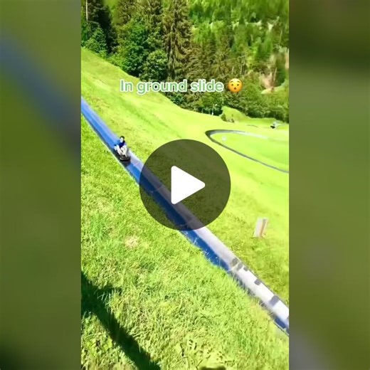 Thinking more hills need this built in 🤩 (switzerland_trek/IG) #hillslide #inground #mountainviews