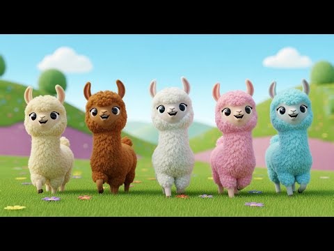 Cinq Bébés Lamas Hum Hum Hum | Chanson Rigolote & Comptine pour Enfants