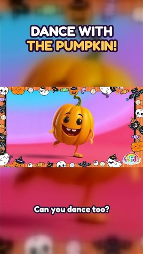 Dance with the Pumpkin! 🎃 Halloween Dance for Kids #shorts