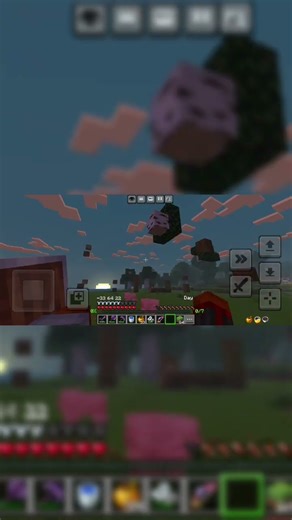 Playing SERVER with action and stuff mod 😌 || #shorts #viral #gaming #minecraft #demonslayer