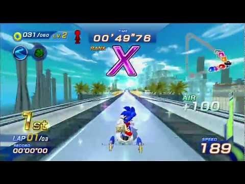 Sonic Free Riders: Dolphin Resort (Standard/ Free Race) [1080 HD]
