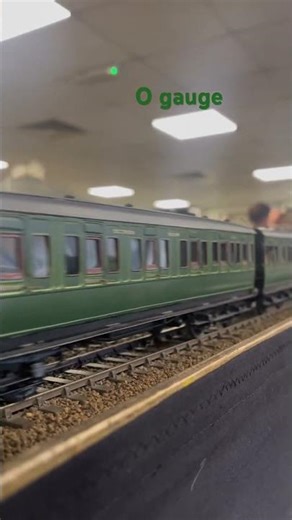 Southern locomotive going through an o gauge layout