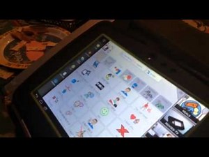 Teenager with autism using AAC to talk about his morning
