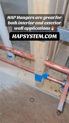 Yes, HAP Hangers are great for both interior and exterior wall applications, providing strong, reliable support and long-term protection. HAPSYSTEM.COM #holdandprotect #plumbingproblems #plumbingsolutions #residentialplumbing #commercialplumbing | HAP SYSTEM