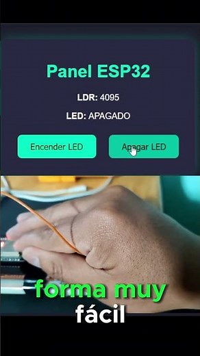 Controla tu ESP32 con estilo 😎 | LED + LDR en tiempo real 💡🌐 #esp32 #arduino #dashboard #iot